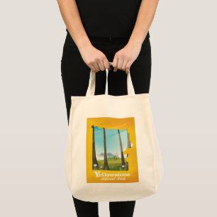 Yellowstone National Park vacation poster. Tote Bag