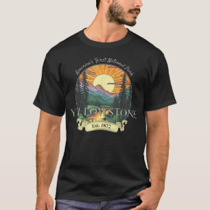 Yellowstone National Park Vacation Retro T-Shirt