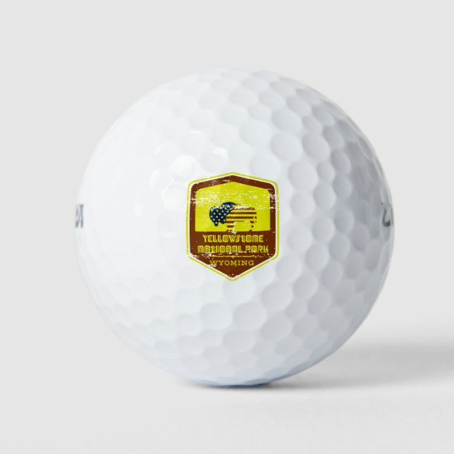 Yellowstone National Park Vintage Golf Balls (Front)