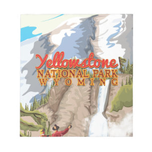 Yellowstone National Park Vintage Poster Notepad