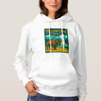 YELLOWSTONE NATIONAL PARK - Vintage Travel Poster Hoodie