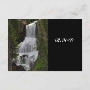 Yellowstone National Park Waterfall Wedding RSVP Card