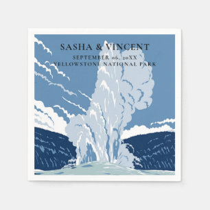 Yellowstone National Park Wedding Napkin