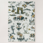 Yellowstone National Park Wildlife Pattern Jigsaw Puzzle<br><div class="desc">Design by The Whiskey Ginger.</div>