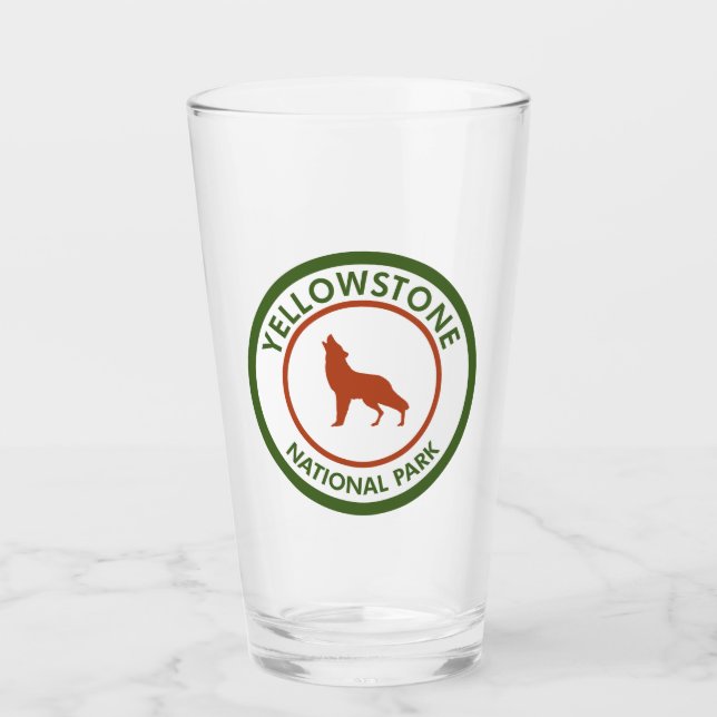 Yellowstone National Park Wolf Glass (Front)