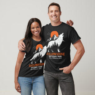 Yellowstone National Park Wolf Mountains Double Ex T-Shirt