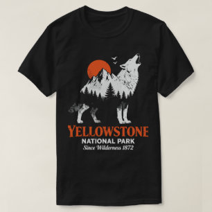 Yellowstone National Park Wolf Mountains Double Ex T-Shirt