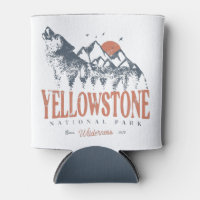 Yellowstone National Park Wolf Mountains Vintage  