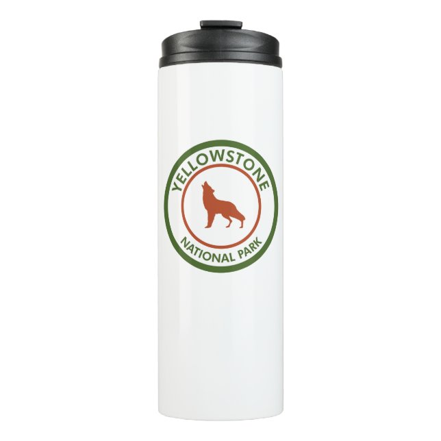 Yellowstone National Park Wolf Thermal Tumbler (Front)