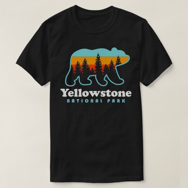 Yellowstone National Park Wyoming Bear Men Women T T-Shirt (Design Front)