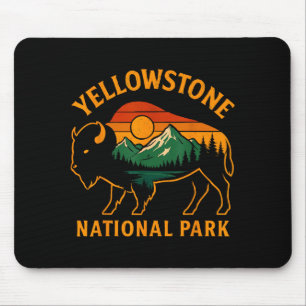Yellowstone National Park Wyoming Buffalo Bison Su Mouse Pad