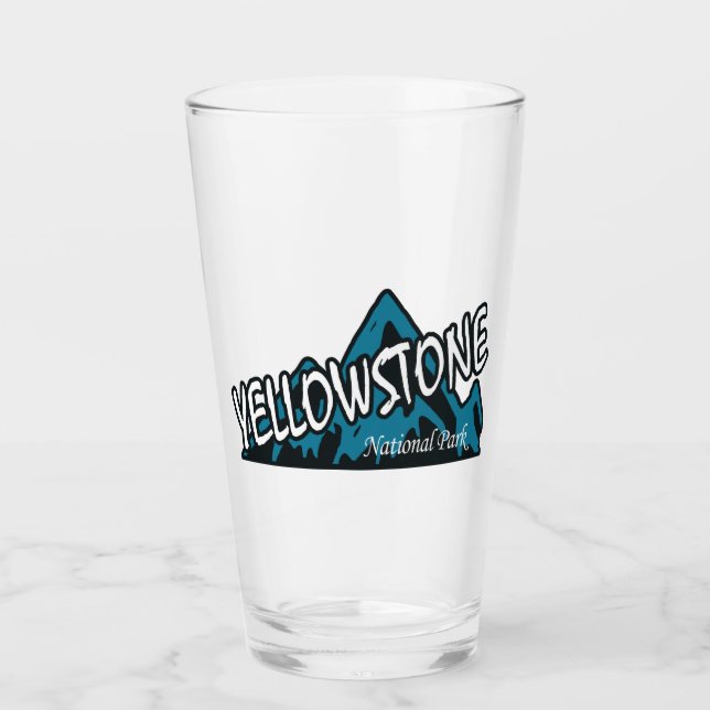 Yellowstone National Park Wyoming Montana Mountain Glass (Front)