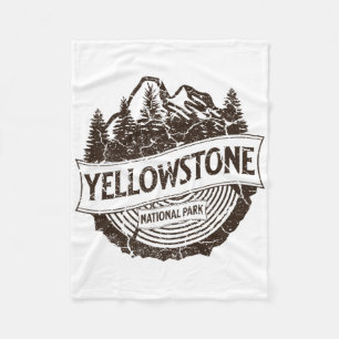 Yellowstone National Park Wyoming Nature Hiking Ou Fleece Blanket