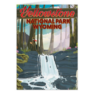Yellowstone National Park, Wyoming travel poster