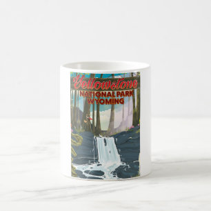 Yellowstone National Park, Wyoming travel poster Magic Mug