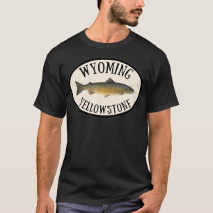 Yellowstone National Park Wyoming Trout Fish Fly F T-Shirt