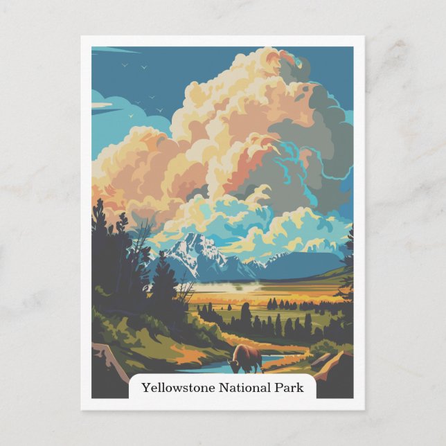 Yellowstone National Park, Wyoming USA Postcard (Front)