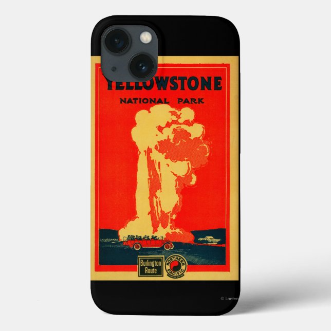 Yellowstone, Old Faithful Advertising Poster Case-Mate iPhone Case (Back)
