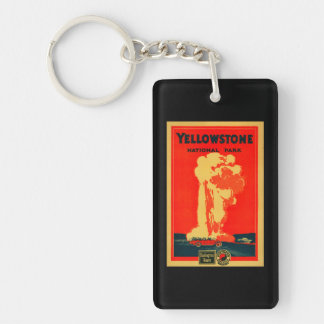 Yellowstone, Old Faithful Advertising Poster Keychain