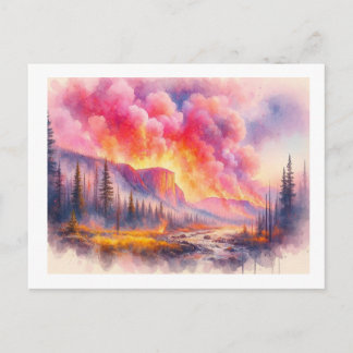Yellowstone on Fire,  Postcard