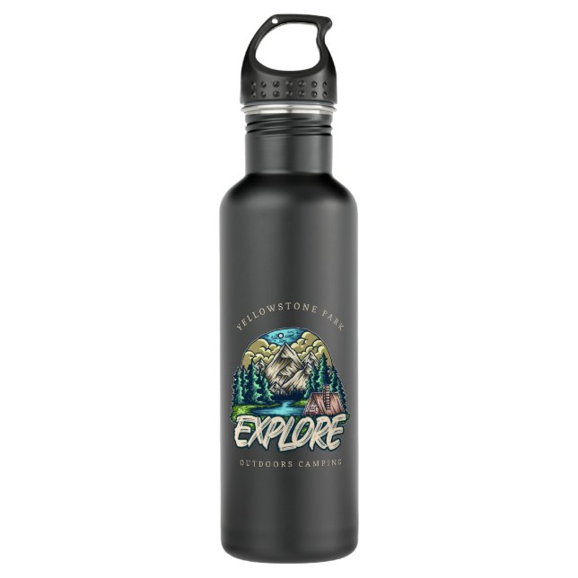 Yellowstone Park 710 Ml Water Bottle (Front)