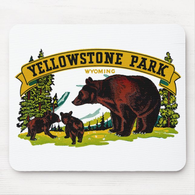 Yellowstone Park Mouse Pad (Front)