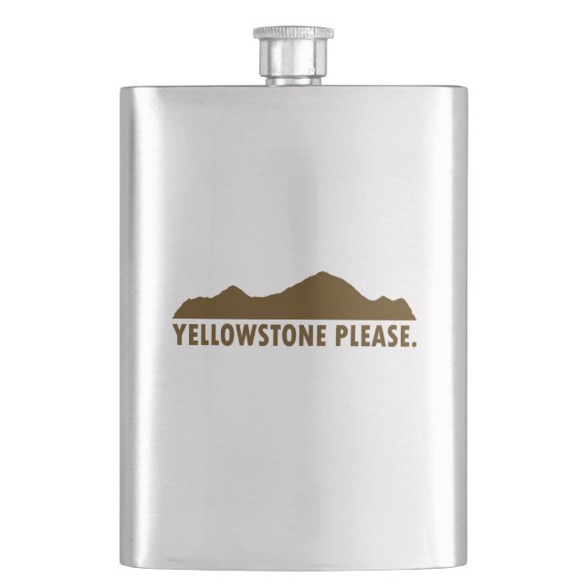 Yellowstone Please Hip Flask (Front)