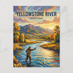 Yellowstone River USA Postcard