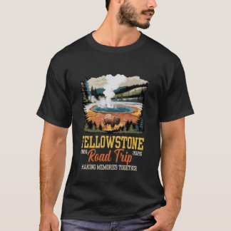 Yellowstone Road Trip 2026 Family Making Memories T-Shirt