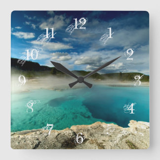 Yellowstone Square Wall Clock