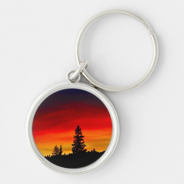 Yellowstone Sunset Keychain (Front)
