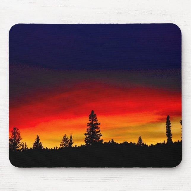 Yellowstone Sunset Mouse Pad (Front)