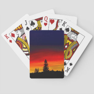 Yellowstone Sunset Playing Cards