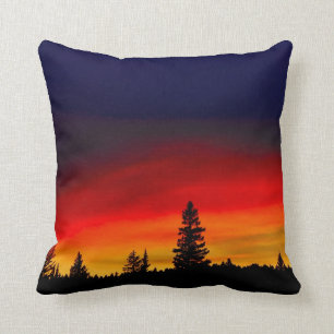 Yellowstone Sunset Throw Pillow