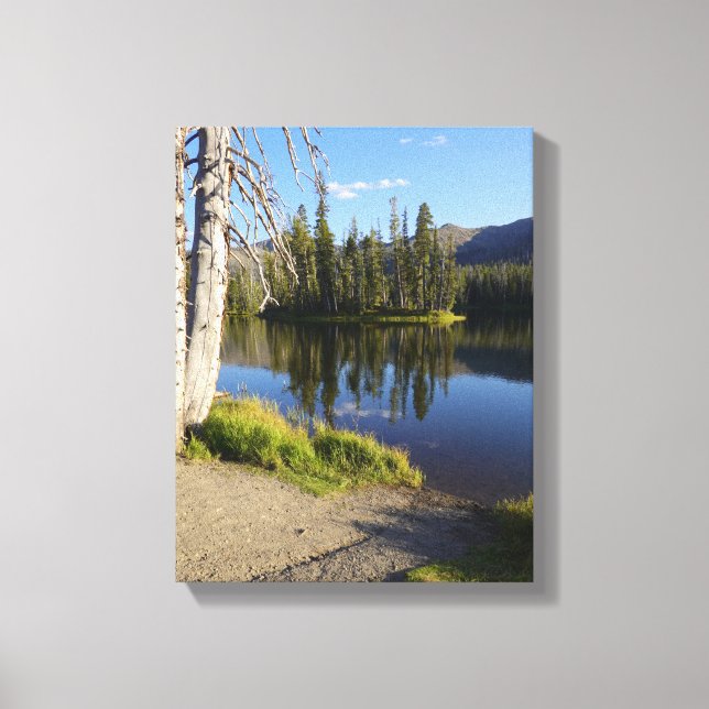 Yellowstone Sylvan Lake Reflections Canvas Print (Front)