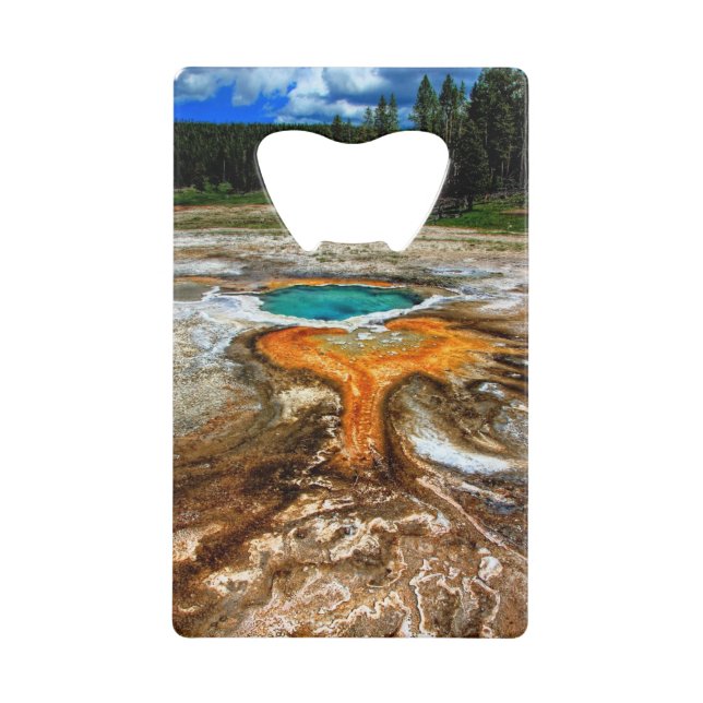 Yellowstone Thermal Pool Wallet Bottle Opener (Front)