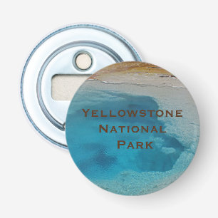 Yellowstone Unique Blue Pool Photo National Park Bottle Opener