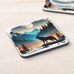 Yellowstone Wolf Beverage Coaster