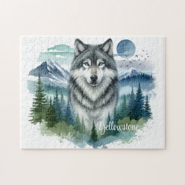 Yellowstone Wolf Jigsaw Puzzle (Horizontal)