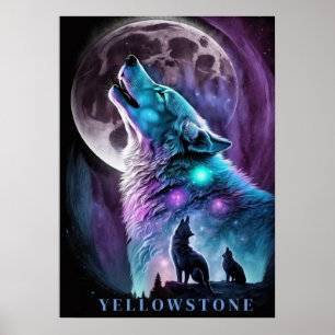 Yellowstone Wolf Poster Art 