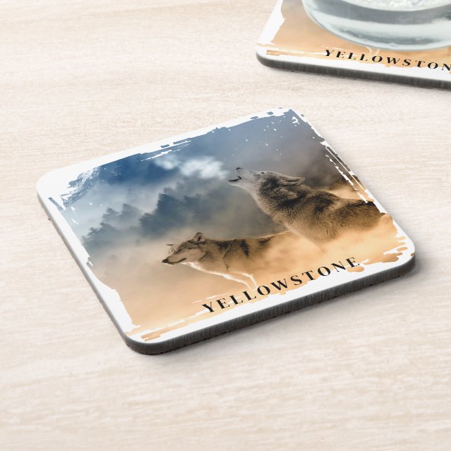 Yellowstone Wolves Coaster (Left Side)