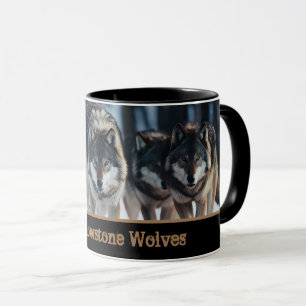 Yellowstone Wolves Coffee Mug Two-Tone