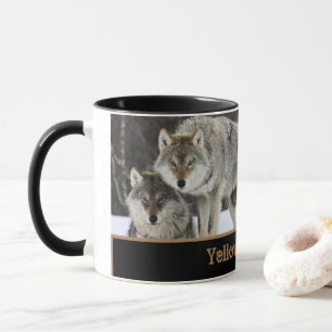 Yellowstone Wolves Coffee Mug Two-Tone