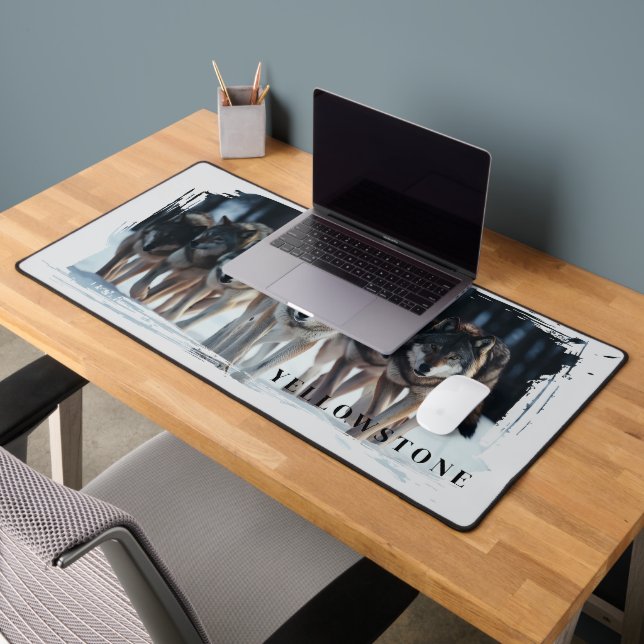 Yellowstone Wolves Desk Mat (Office 2)