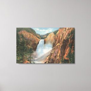 Yellowstone, WY - Great Falls and Grand Canvas Print