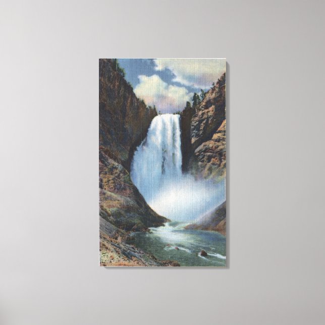 Yellowstone, WYLower Falls from Below View Canvas Print (Front)