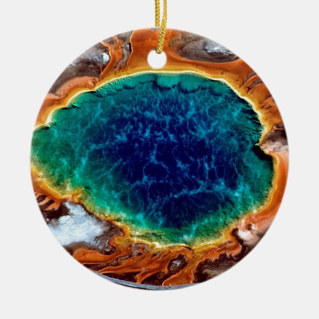 Yellowstone Wyoming Ceramic Ornament (Front)