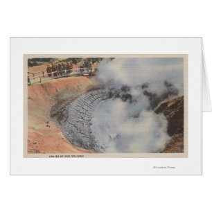 Yellowstone, WYView du cratère du volcan de boue