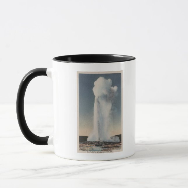 Yellowstone, WYView of Old Faithful Erupting Mug (Left)