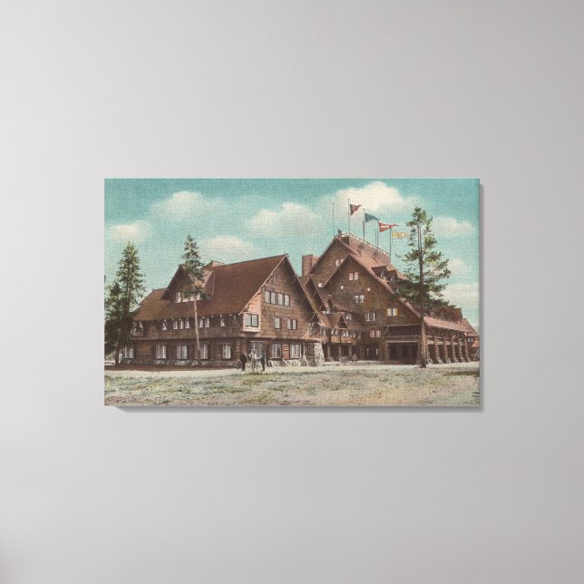 Yellowstone, WYView of Whole Old Faithful Inn Canvas Print (Front)